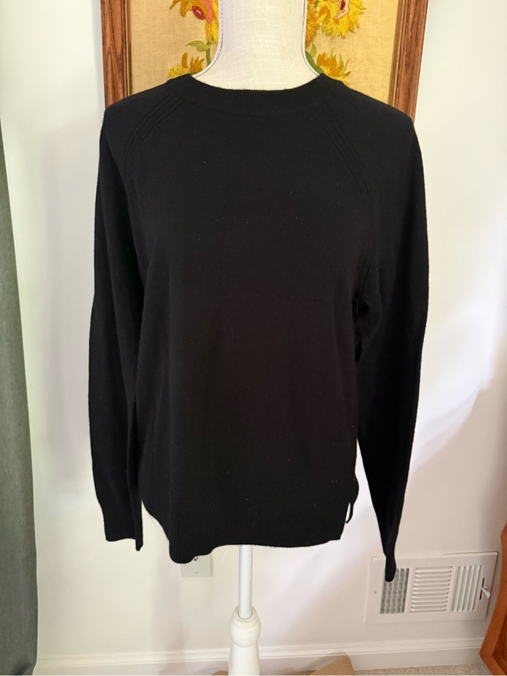 J Crew Classic Black Crewneck Sweater NWT
